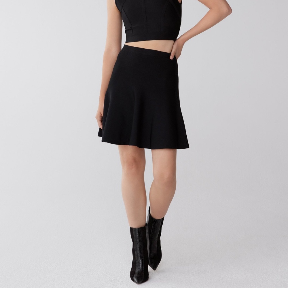 BCBGMAXAZRIA, Ingrid A-Line Skirt,  Black